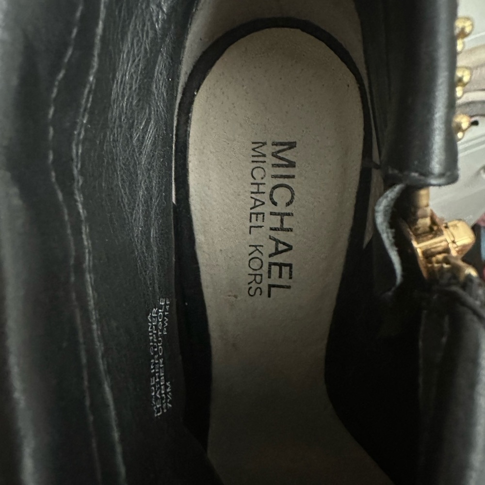 Michael Kors Krista Open Toe Peep Toe Studded Suede Booties, Size 7.5 - Picture 4 of 6